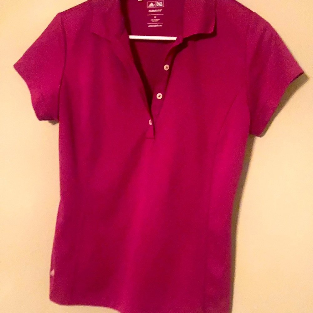 Size medium adidas pink. Collared shirt